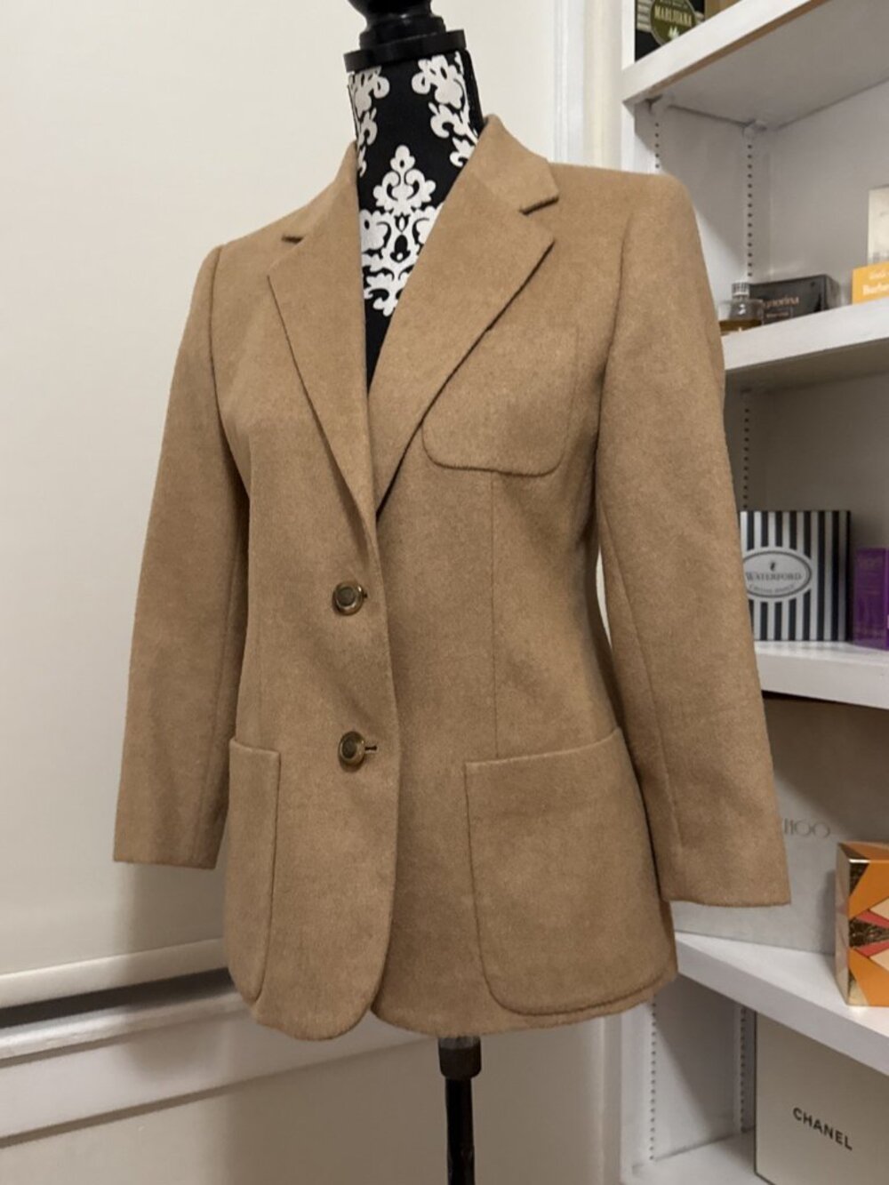 Vintage Talbots Pure Camel Hair Blazer Women's 2P Tan Italy Work Office Jacket